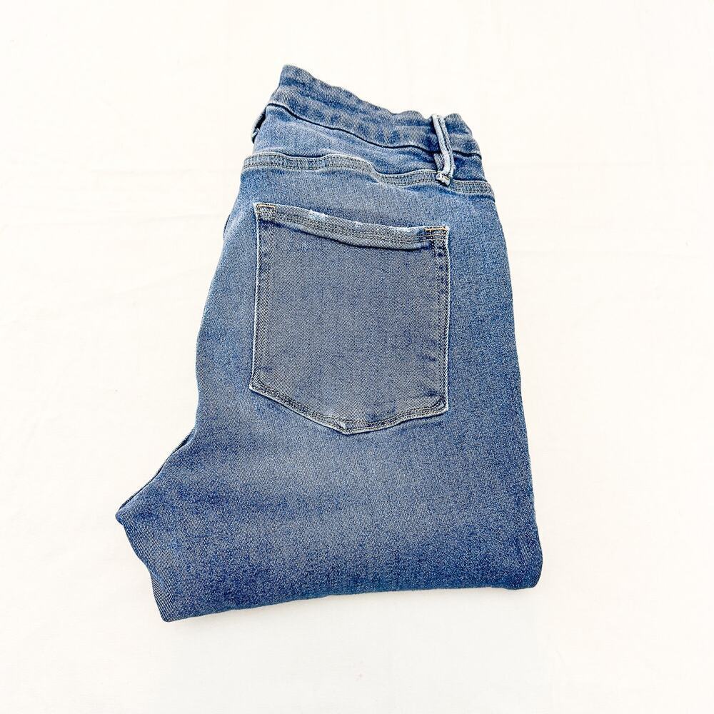 Good American Good Legs Blue 655 Raw Hem Denim Jeans Size 12 / 31